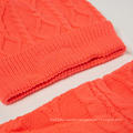 Girl's knitted winter hat and turtle neck sets